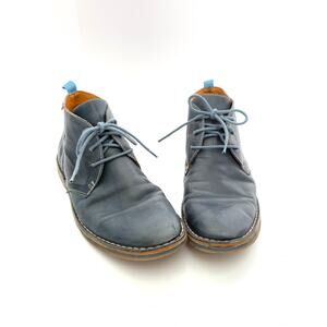 Pikolinos Mens Leather Chukka Boots Blue EU 39 US 6.5 Lace Up Casual Ankle Shoes